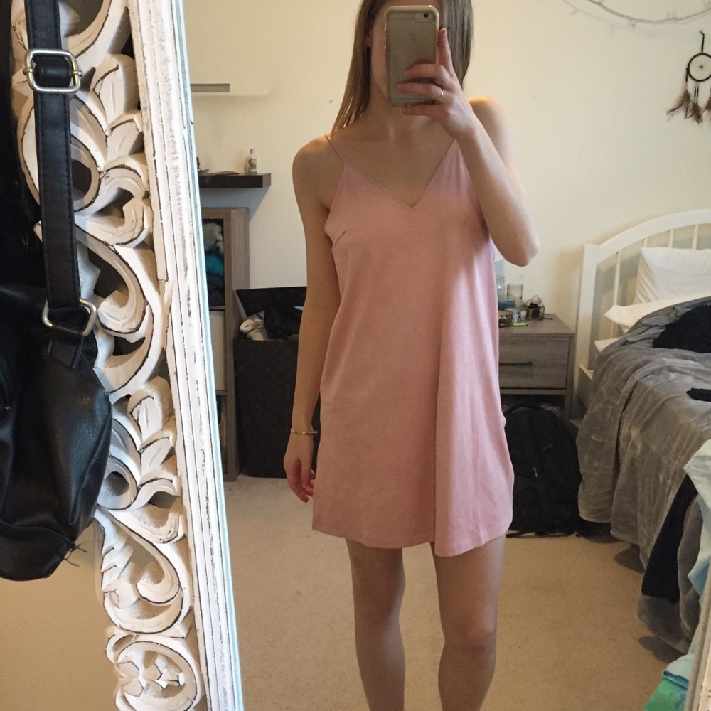 Pink Suede Dress